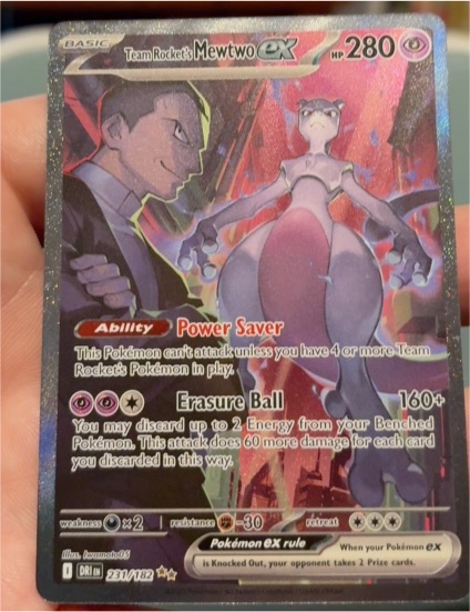 2023 Pokémon SV10 Destined Rivals #231 Team Rocket's Mewtwo ex — front