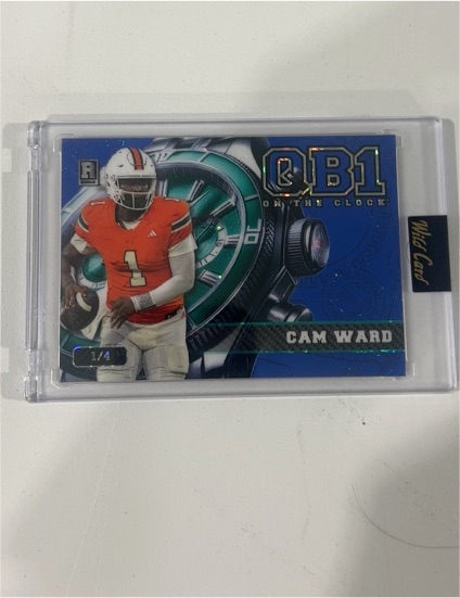 2024 Wild Card QB1 On The Clock Cam Ward — front