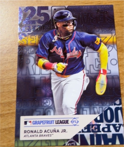 2025 Topps Series 1 Training Grounds #TG-16 Ronald Acuña Jr. — front