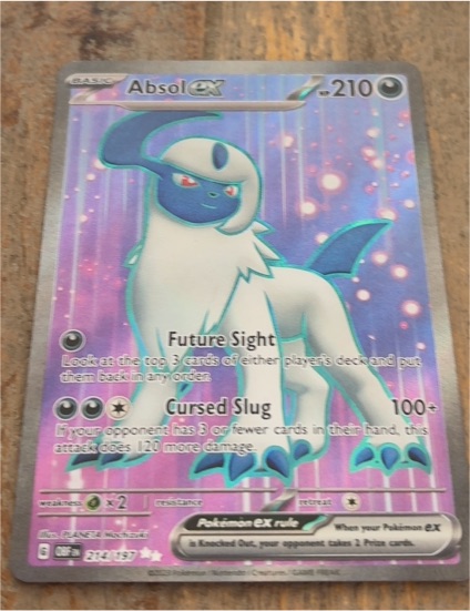 2023 Pokémon TCG Absol ex 214/197 Sv03: Obsidian Flames — front