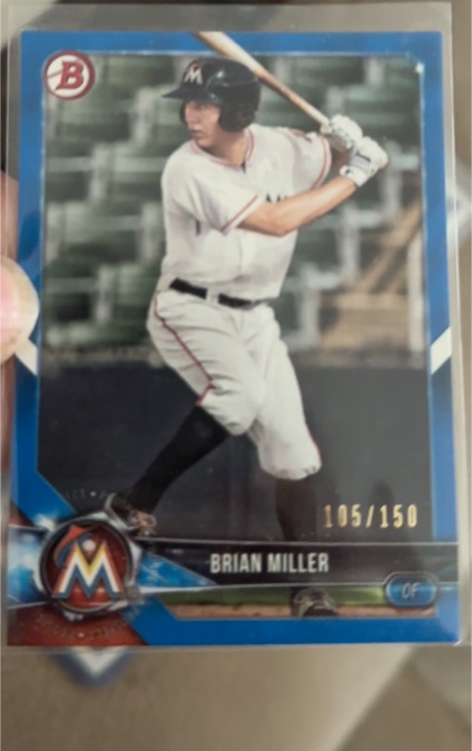 2018 Bowman Chrome #BCP60 Brian Miller — front