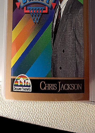 1990-91 SkyBox #357 Chris Jackson Rookie Denver Nuggets — front