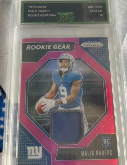 2024 Panini Prizm Rookie Gear Pink Prizm #RG-MNS Malik Nabers — front