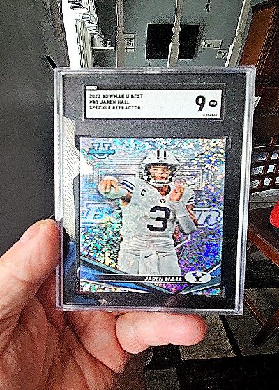 2022 Bowman U Best #31 Jaren Hall Speckle Refractor — front
