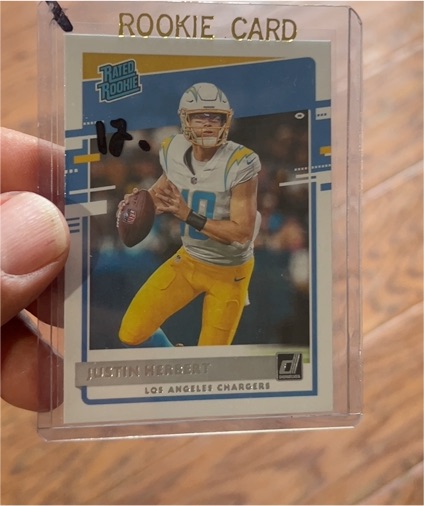 2020 Panini Donruss #303 Justin Herbert Rated Rookie — front