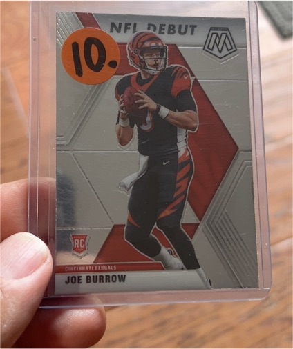 2020 Panini Mosaic #261 Joe Burrow NFL Debut Rookie Card — front