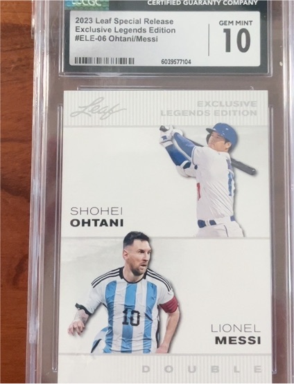 2023 Leaf Exclusive Legends Edition #ELE-06 Shohei Ohtani / Lionel Messi — front