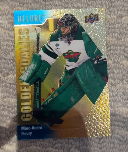 2023-24 Upper Deck Allure Golden Goalies #GG-9 Marc-Andre Fleury — front