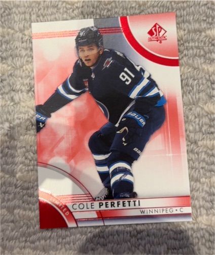 2023-24 SP Authentic Limited Red #63 Cole Perfetti — front