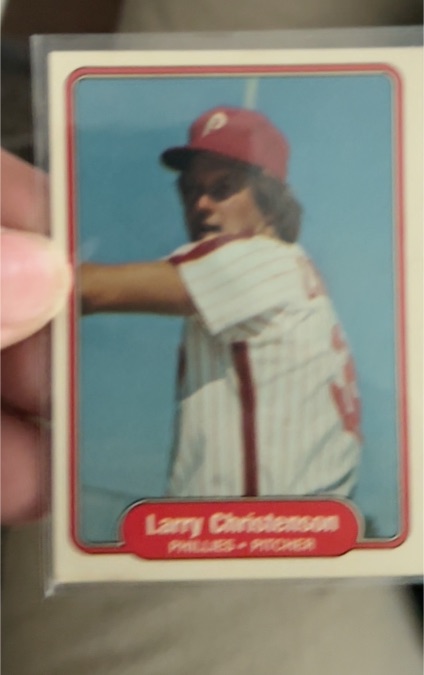 1982 Fleer #244 Larry Christenson — front