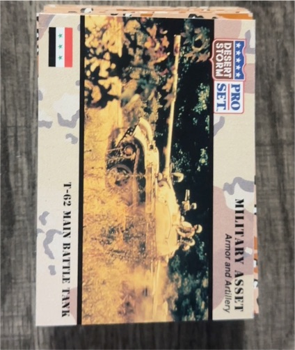 1991 Pro Set Desert Storm #200 T-62 Main Battle Tank — front