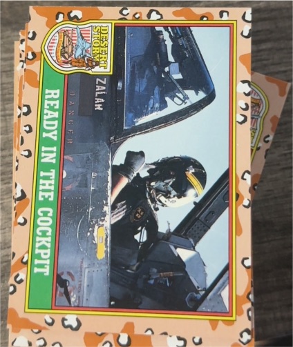 1991 Topps Desert Storm #75 Ready in the Cockpit — front