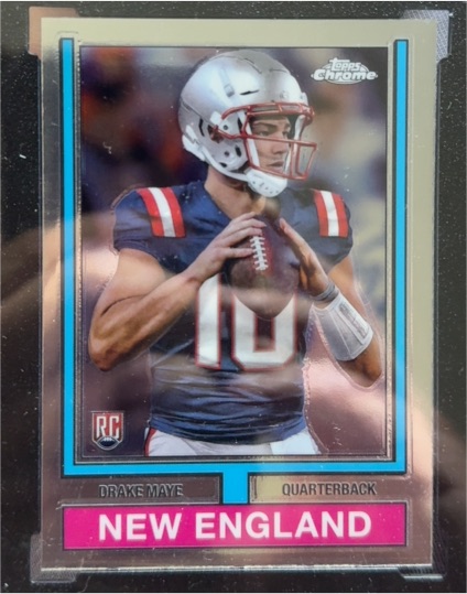 2024 Topps Chrome 1974 Topps Football #74TF-3 Drake Maye — front