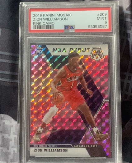 2019 Panini Mosaic #269 Zion Williamson Pink Camo — front