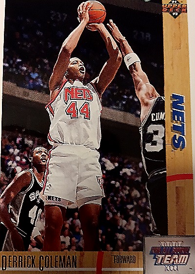 1991-92 Upper Deck #35 Derrick Coleman — front