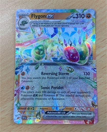 2024 Pokémon SV08: Surging Sparks #106/191 Flygon ex — front