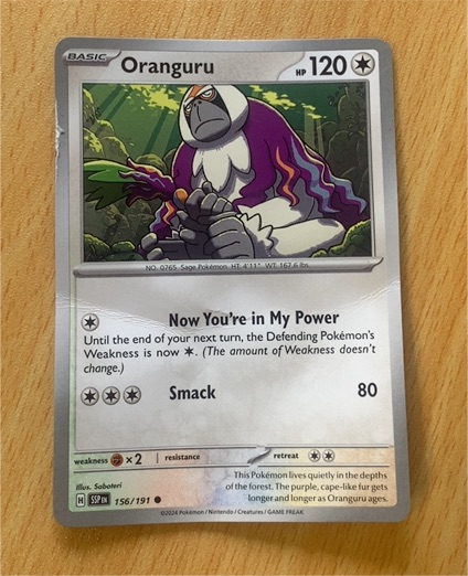 2024 Pokemon Surging Sparks #156 Oranguru — front