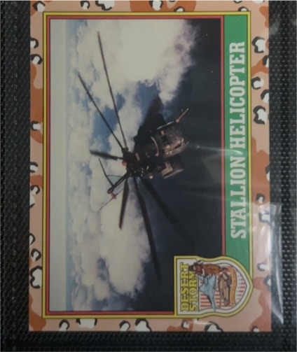 1991 Topps Desert Storm Glossy #8 Stallion Helicopter — front