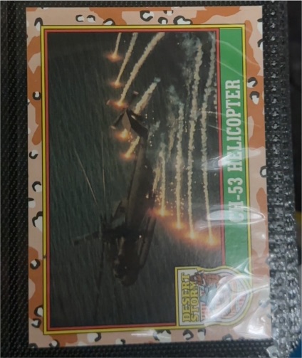 1991 Topps Desert Storm #9 CH-53 Helicopter — front