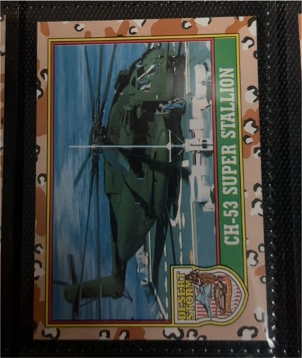 1991 Topps Desert Storm Glossy #14 CH-53 Super Stallion — front