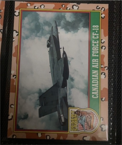 1991 Topps Desert Storm Glossy #18 Canadian Air Force CF-18 — front