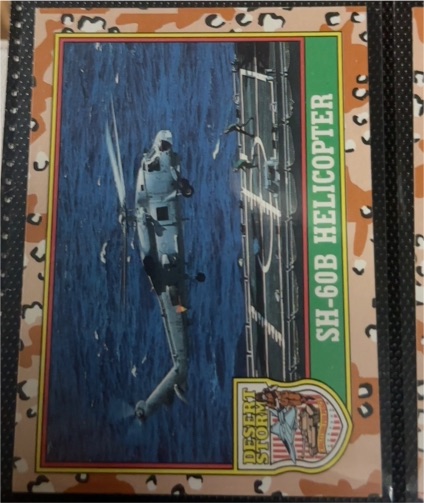 1991 Topps Desert Storm #10 SH-60B Helicopter — front