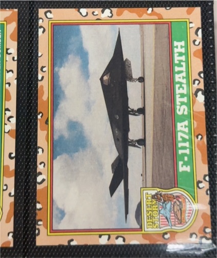 1991 Topps Desert Storm #21 F-117A Stealth — front