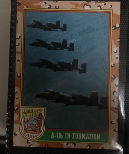 1991 Topps Desert Storm #34 A-10s in Formation — front