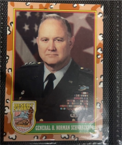 1991 Topps Desert Storm #4 General H. Norman Schwarzkopf — front