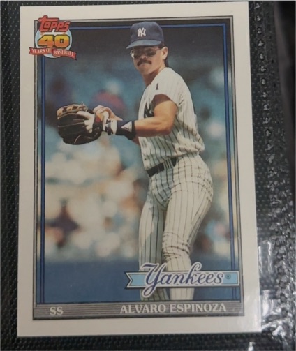 1991 Topps #28 Alvaro Espinoza — front