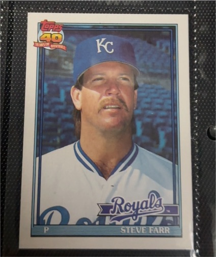 1991 Topps #301 Steve Farr — front