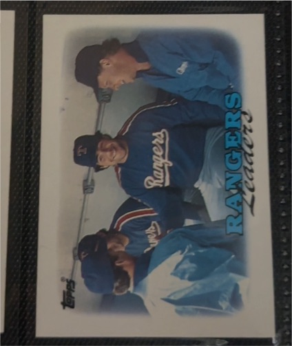1988 Topps #201 Rangers Leaders Texas Rangers — front