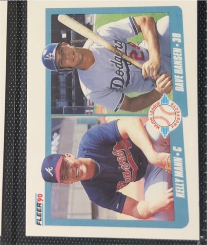 1990 Fleer #642 Kelly Mann / Dave Hansen — front