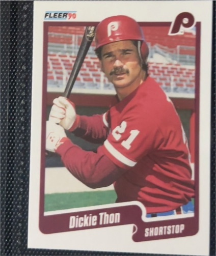1990 Fleer #573 Dickie Thon — front