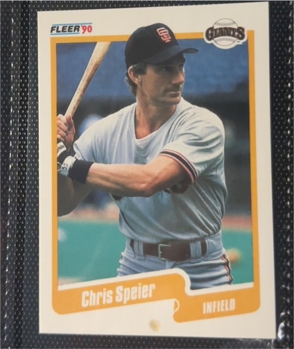 1990 Fleer #72 Chris Speier — front