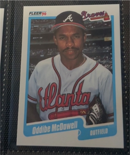 1990 Fleer #589 Oddibe McDowell — front