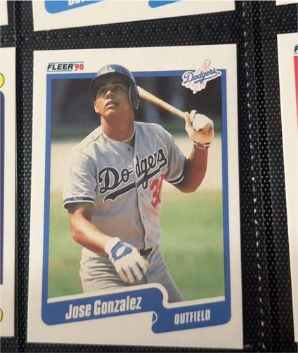 1990 Fleer #394 Jose Gonzalez — front