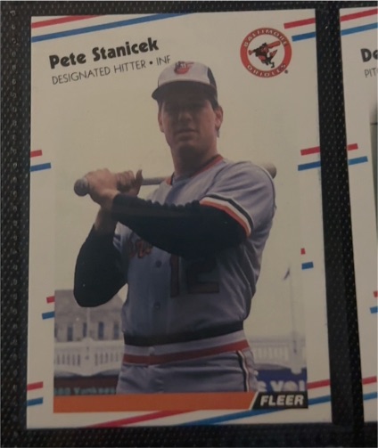 1988 Fleer #573 Pete Stanicek — front