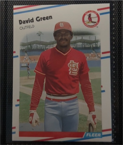 1988 Fleer #34 David Green — front