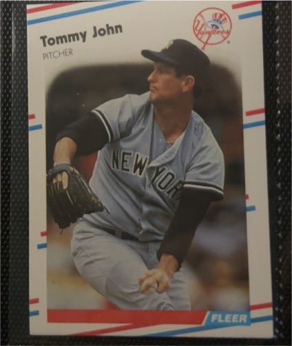 1988 Fleer #211 Tommy John — front