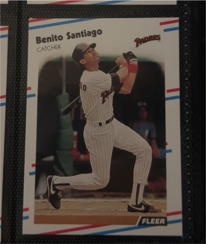 1988 Fleer #596 Benito Santiago — front