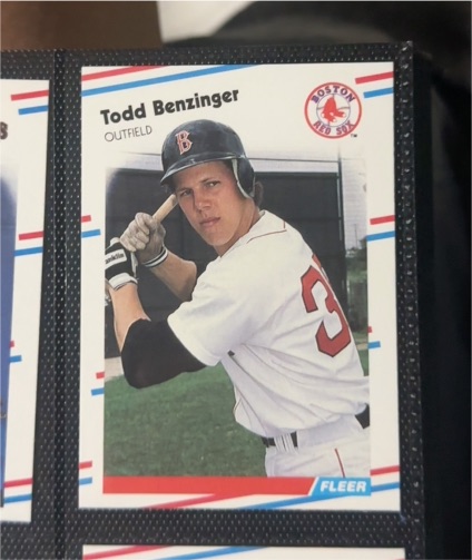 1988 Fleer #344 Todd Benzinger — front