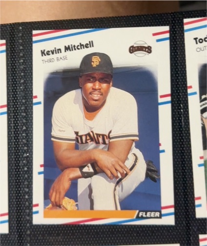 1988 Fleer #92 Kevin Mitchell — front
