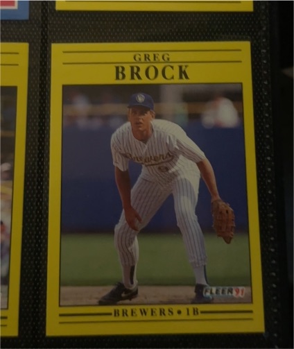 1991 Fleer #577 Greg Brock — front