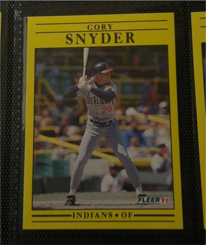 1991 Fleer #378 Cory Snyder — front