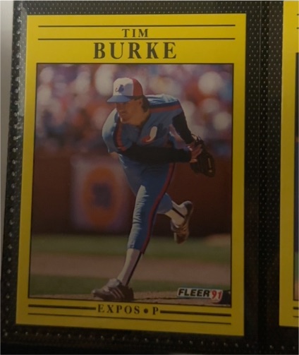 1991 Fleer #227 Tim Burke — front