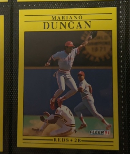 1991 Fleer #64 Mariano Duncan — front