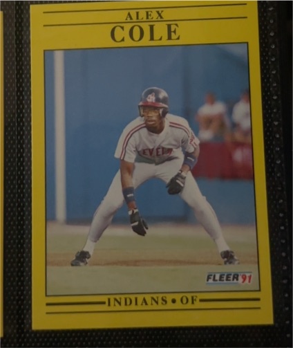 1991 Fleer #365 Alex Cole — front