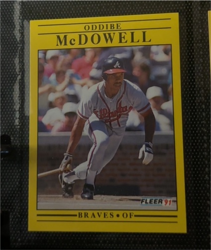 1991 Fleer #697 Oddibe McDowell — front