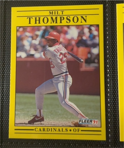1991 Fleer #649 Milt Thompson — front